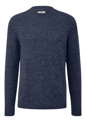 s.Oliver Grobstrick-Pullover mit Crew Neck und Flammgarn – BLUE