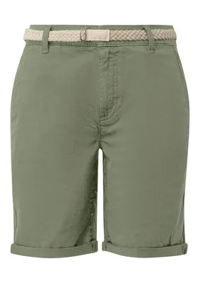 s.Oliver Bermuda-Shorts aus Baumwollstretch mit Waschung – GREEN