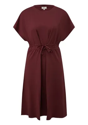 s.Oliver Ärmelloses Jersey-Kleid mit Tunnelzug und ausgestelltem Saum – RED