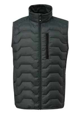s.Oliver Outdoor-Weste mit Stehkragen und Kontrast-Details – BLUE GREEN