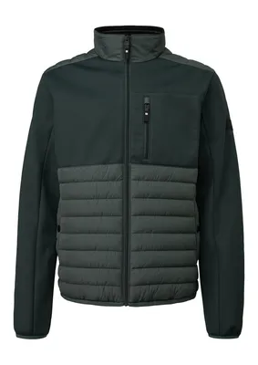 s.Oliver Leicht wattierte Jacke im Fabricmix mit sportiven Details – BLUE GREEN