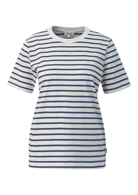 s.Oliver T-Shirt mit Label-Patch im Regular Fit – BLUE