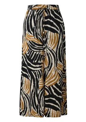 s.Oliver Culotte Hose / Relaxed Fit / High Rise / Extra Wide Leg / Viskosemix – BROWN