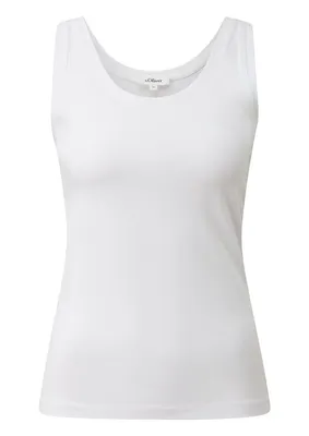 s.Oliver T-Shirt im Slim Fit mit Rundhalsausschnitt – WHITE