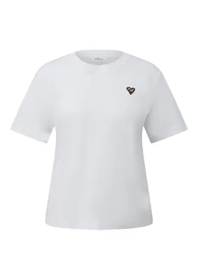 s.Oliver T-Shirt mit Artwork im Regular Fit – WHITE