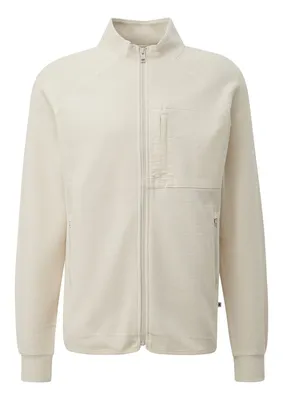s.Oliver Sportive Sweatjacke aus Waffeljersey – GREY/BLACK