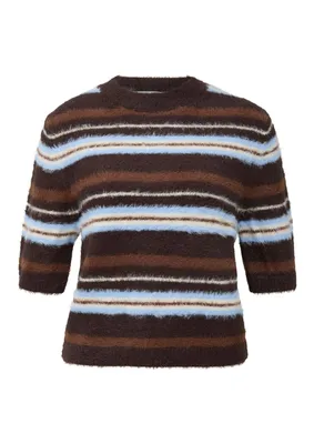 s.Oliver Strickpullover mit Crew Neck – BROWN