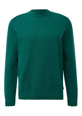 s.Oliver Mittelschwerer Strickpullover mit Nahtdetail – Grün
