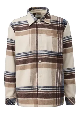 s.Oliver Kariertes Overshirt mit Lining – GREY/BLACK