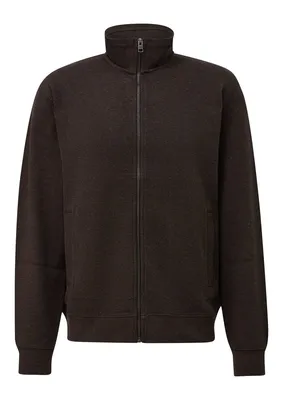 s.Oliver Melierte Stehkragen-Jacke mit Eingrifftaschen – BROWN