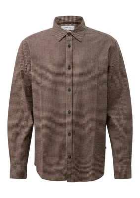s.Oliver Regular Fit: Kariertes Hemd mit Kentkragen – BROWN