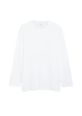 s.Oliver Baumwoll-Longsleeve mit Logo – Weiß