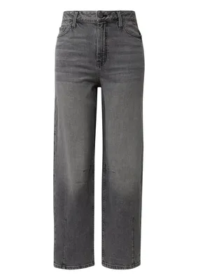 s.Oliver Ankle Jeans / Regular Fit / High Rise / Barrel Leg – GREY/BLACK