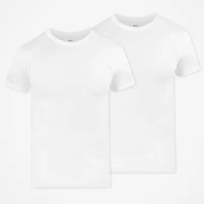 Snocks Round Neck RT 2er-Pack Herren – WHITE