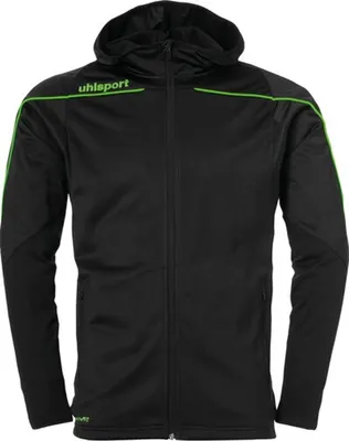 Uhlsport Stream 22 TRACK HOOD JACKET – schwarz/fluo grün