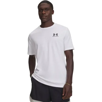 Under Armour Sportstyle Left Chest Kurzarm T-Shirt Herren – Weiß