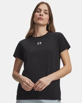 Under Armour RIVAL COTTON WASH SS – BLACK