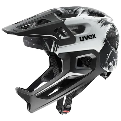 uvex react jr. fullface – BLACK-WHITE MATT