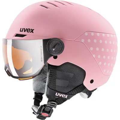 uvex rocket jr visor – pink confetti matt