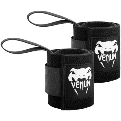 Venum Hyperlift Weightlifting Wrist Wraps – BLACK