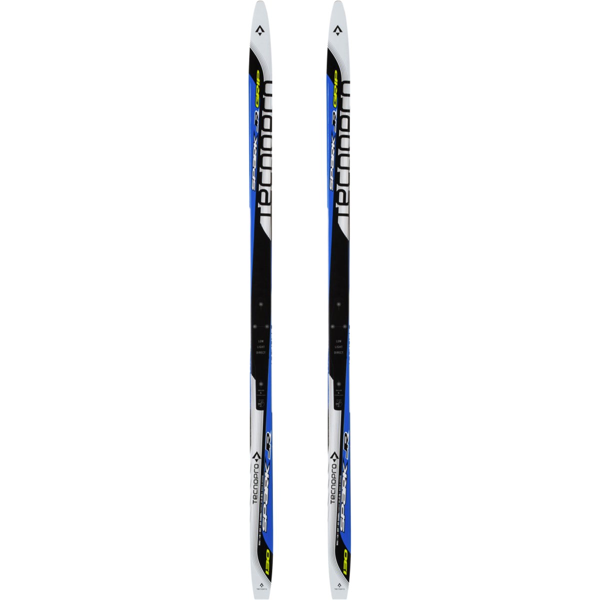 Tecnopro Ki.-Langlauf-Ski Spark Grip Jr Predrille – WHITE/BLUE/BLK/YELLO