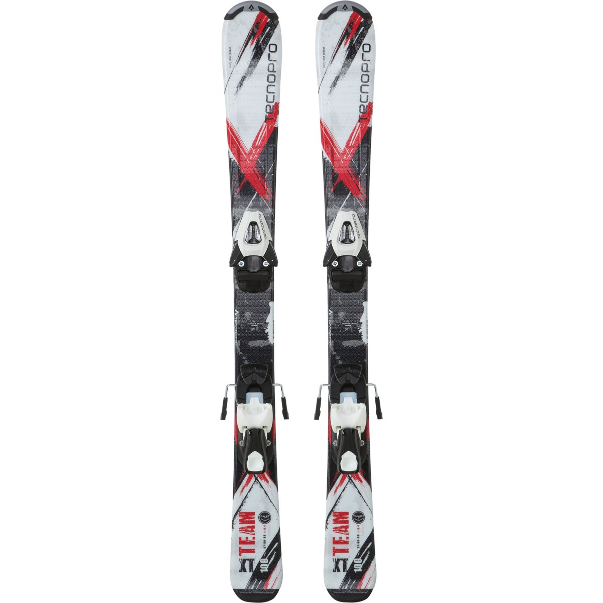 Tecnopro XT Team Jr. All-Mountain Ski-Set + NTC45/NTL75 Kinder – WEISS/ROT