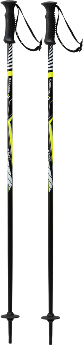 Tecnopro Kinder Alpinskistock XT Carve – SCHWARZ/GELB/WEISS