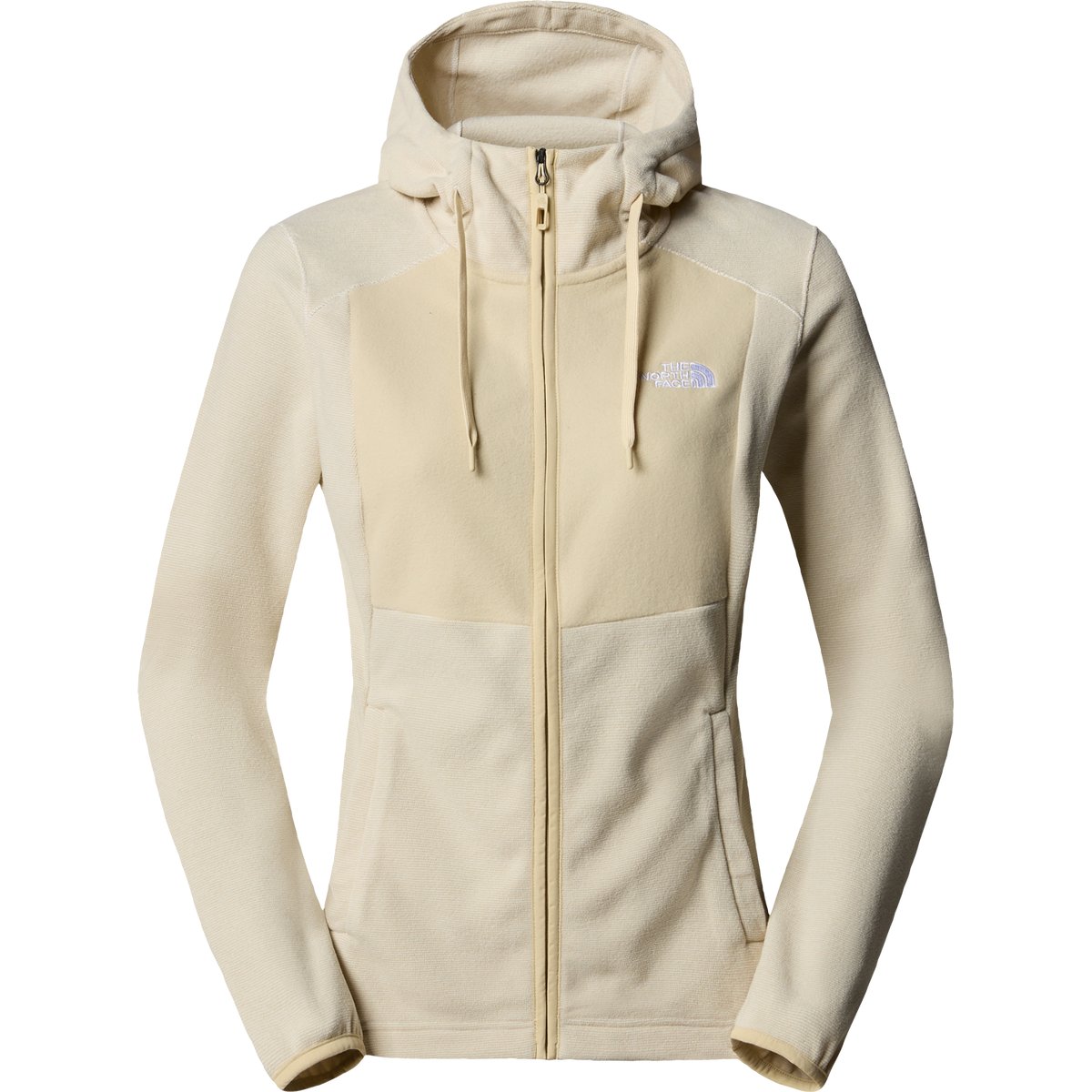 The North Face W HOMESAFE FULL ZIP FLEECE HOO – White Dune-Gravel Stripe-Gravel