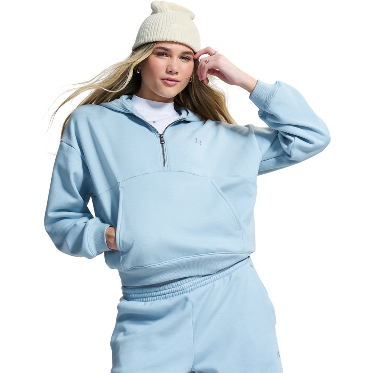 Under Armour UA ICON FLEECE HZ HOODIE – BLUE FOG