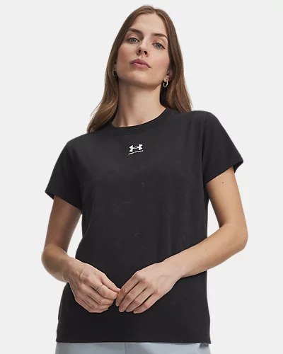 Under Armour RIVAL COTTON WASH SS – BLACK